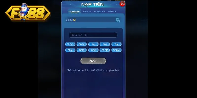 Điều kiện & điều khoản Fo88 khi giao dịch nạp/rút tiền